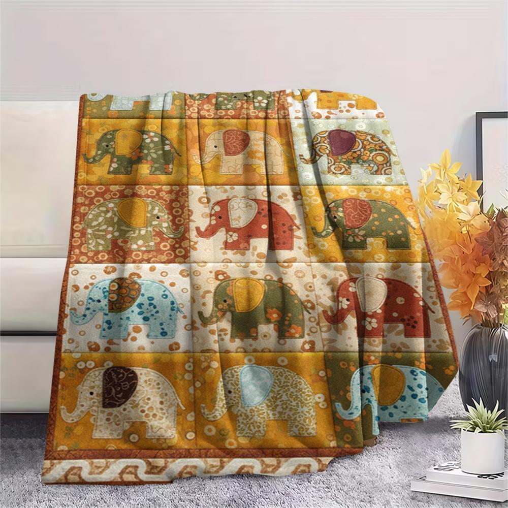 1Pc Animal Collage Print Flannel Blanket, High quality Comfortable for All Seasons, Home Decor, Warmth and Comfort, Perfect for Christmas Gifts 32