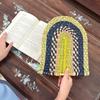 Vietnamese Seaweed Straw Fan: African-Style Wall Decor & Handheld Palm Leaf Fan