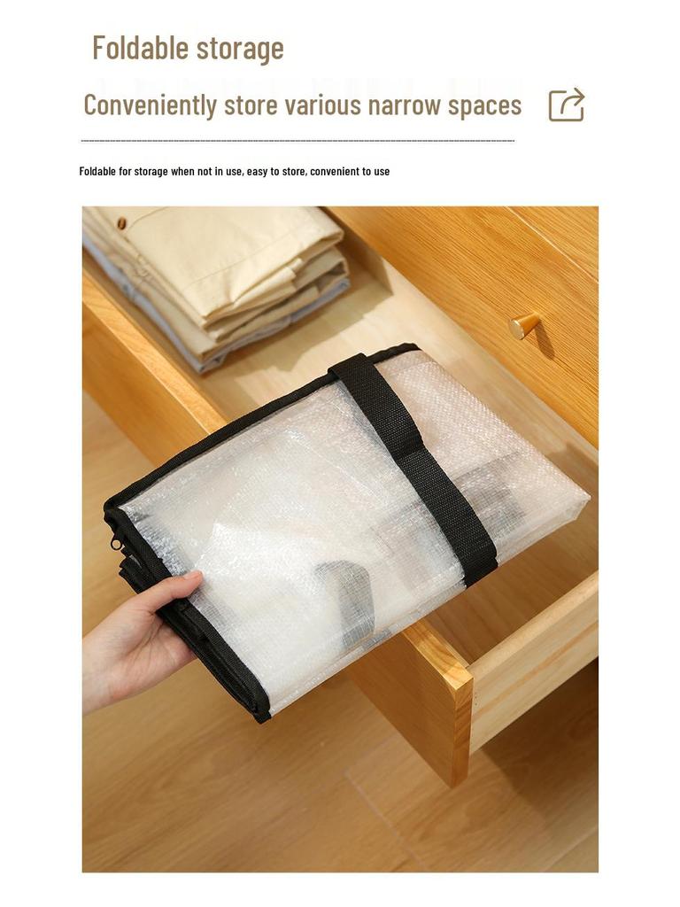 Waterproof Foldable Quilt Storage Bag - Large Capacity Portable Cotton Tote
