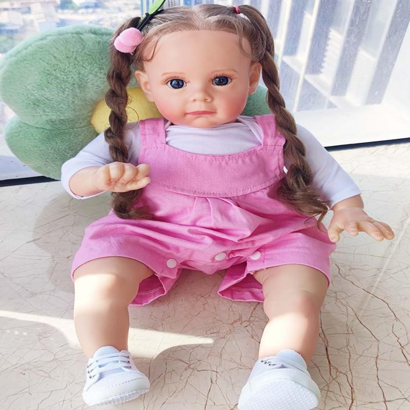 Cloth Body Simulation High Color Hair Transplant Rebirth Doll Cute Doll Toy Holiday Gift