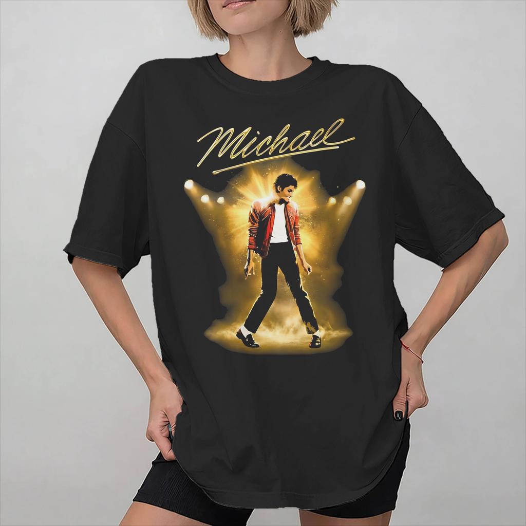 Unisexs Womens King of Pop Michaeles Jacksones MJ T Shirt 100 Cotton Printed Tee Shirts Clothing Outfits