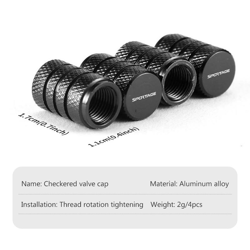 4pcs Car Wheel Tire Air Valve Cap Stem Dustproof Cap Cover For KIA Sportage Ceed Sorento Cerato Optima Picanto Rio Soul pgncs50