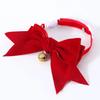 Breakaway Cat Collar with Bell Adjustable Velvet Cat Big Bowtie Collar Wedding Christmas Pet Accessories for Puppies Small Dogs