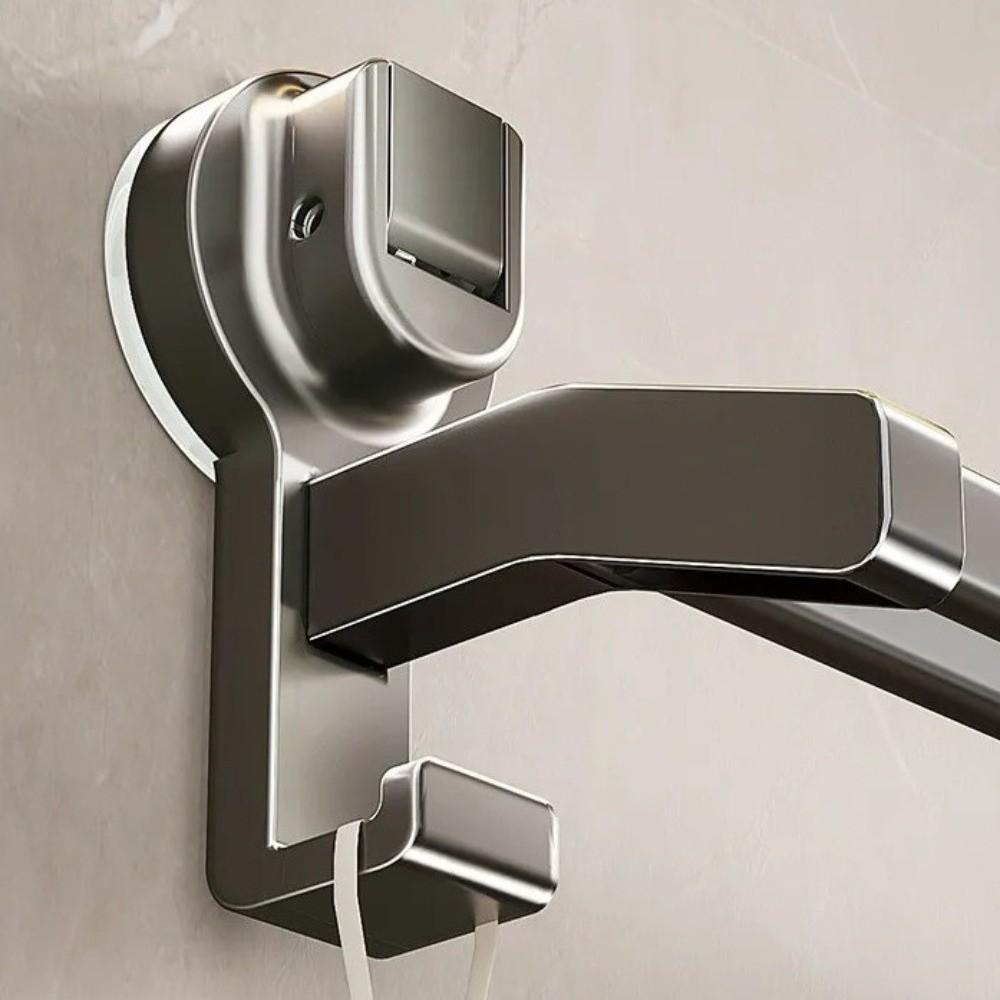 30/40/50CM Aluminum Towel Rack Strong Load-bearing Bathroom Organizer Double Pole Rack  Balcony