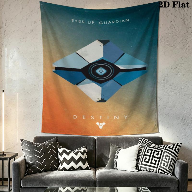Tapiz de pared de Destiny 2 Colgante de pared estético Manta de tela impresa Tapices decorativos para dormitorio Sala de estar Decoración del hogar
