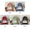 Pure Colour Large Capacity Backpack Nylon Rucksack Bags Fashion Student School Bag  Women Men