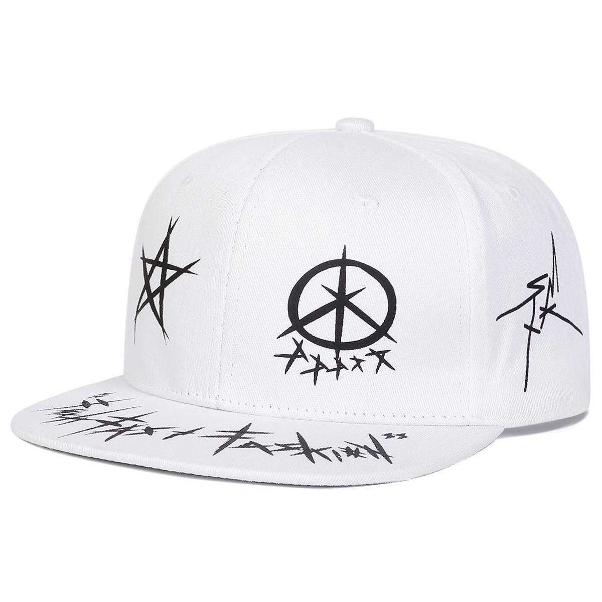 

Унисекс Глаз граффити Принт Хип-хоп Кепки Мода Весна Осень Открытый Регулируемые Повседневные Бейсболки Солнцезащитная Кепка белый