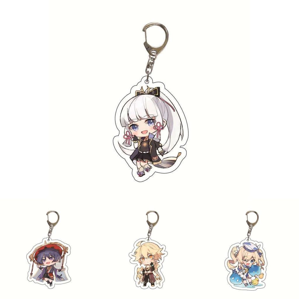 Genshin Impact Zhongli Kazuha Figure Keychain Bag Pendant Gift Anime High Quality