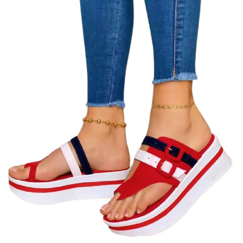 Women 'S Slippers Women Shoes New Wedge Platform Sandals Ladies Summer Clip Toe Casual Flip Flops Women Light Comfort Slides