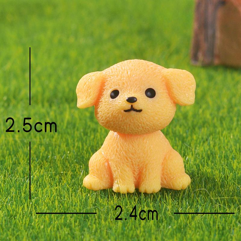 Mischievous Golden Retriever Puppy Micro-landscape Gardening Resin Small Decorative Animal