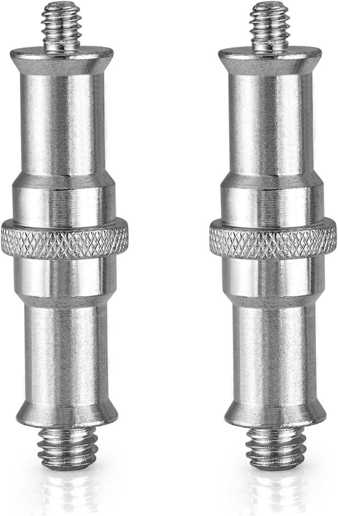 NEEWER 3 Pack Universal to Metal Male Converter Screw Adapter Spigot Stud for Light Stand Shoe Flash ST22 1/4" 3/8" Studio/Hot Shoe/Cold Adapter/Ball