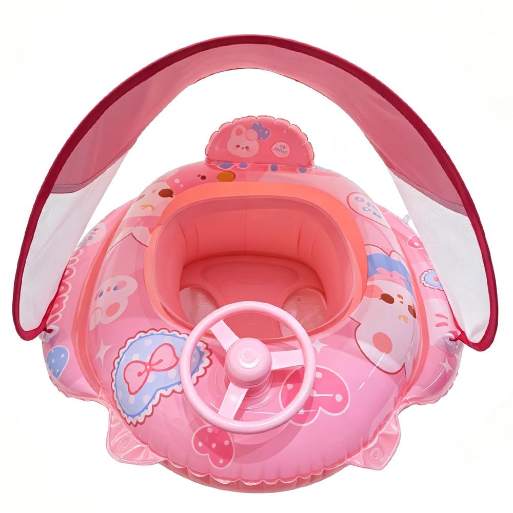 Xiao Lv Aufblasbarer Baby-Schwimmring mit abnehmbarem Sonnendach
