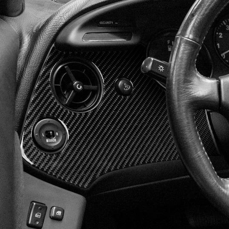 For Toyota Supra MK4 A80 Turbo 1993-1999 Real Carbon Fiber Stickers Driver's Dashboard Air Vent Panel Car Accessories Decorative