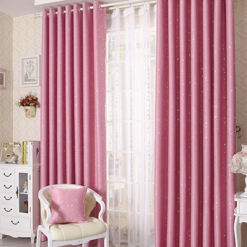 Vorhänge Shaoxing Heißdruck Marineblau Stern Hoch Verdunkelnd