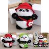 Delightful Mini Plush Panda Keychain Doll Cuddly Stuffed Animal Pendant