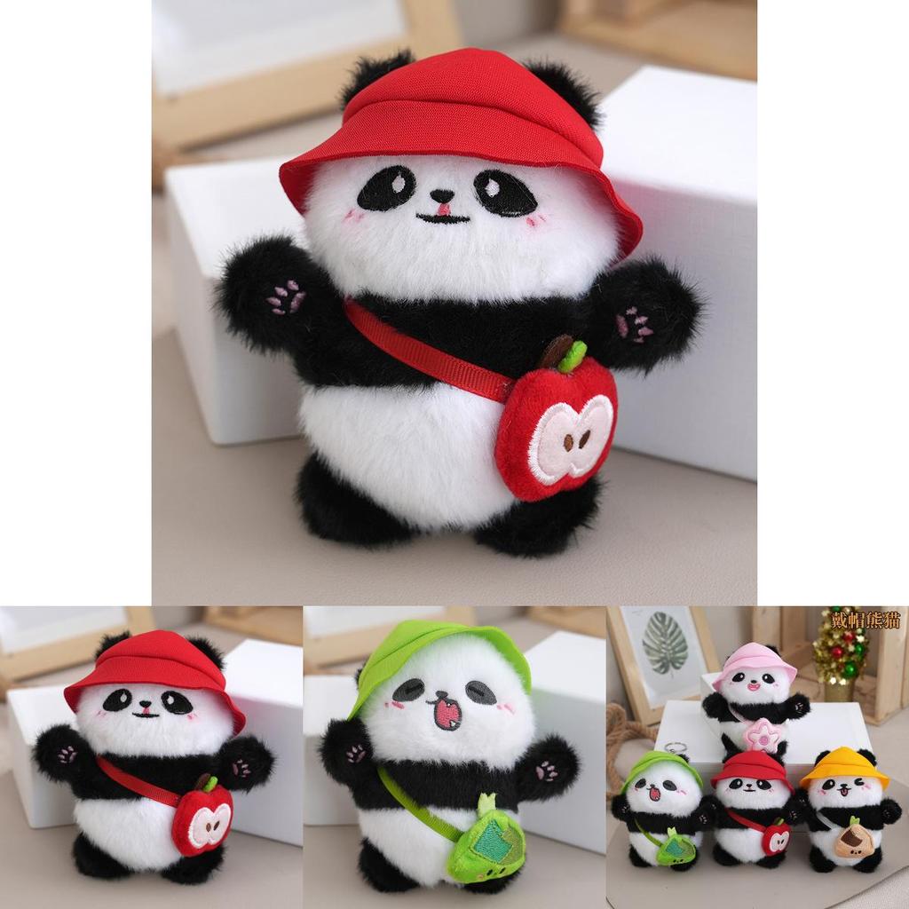 Delightful Mini Plush Panda Keychain Doll Cuddly Stuffed Animal Pendant