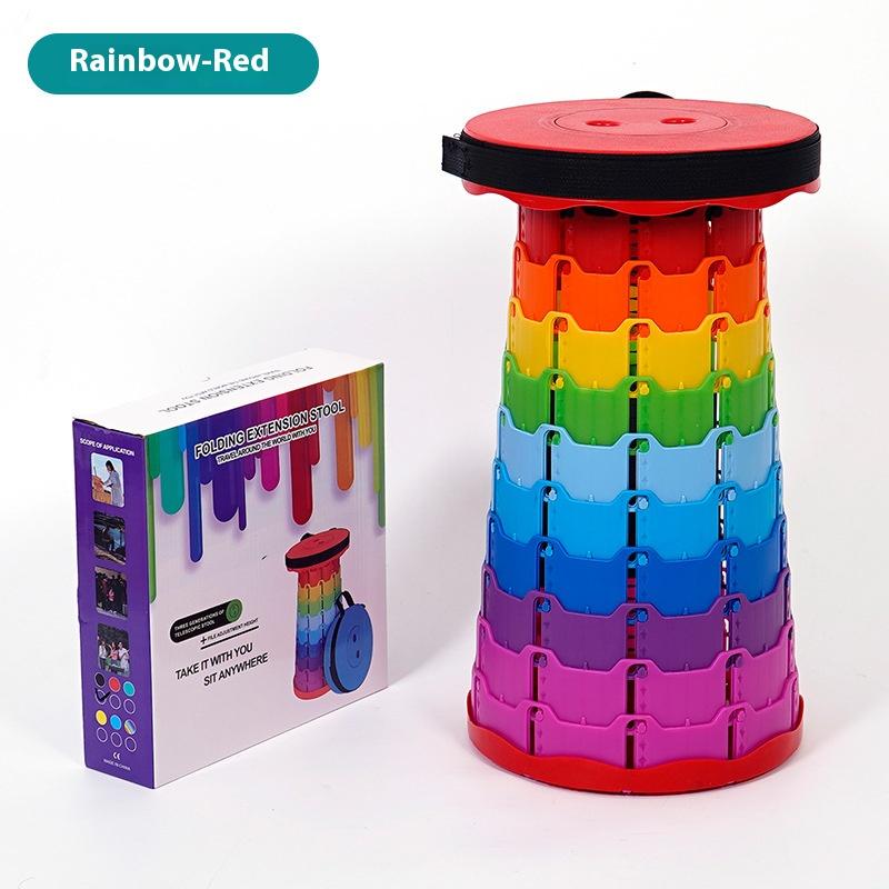 One piece portable folding stool, durable PP material, retractable, suitable for fishing, hiking, barbecue, outdoor activities