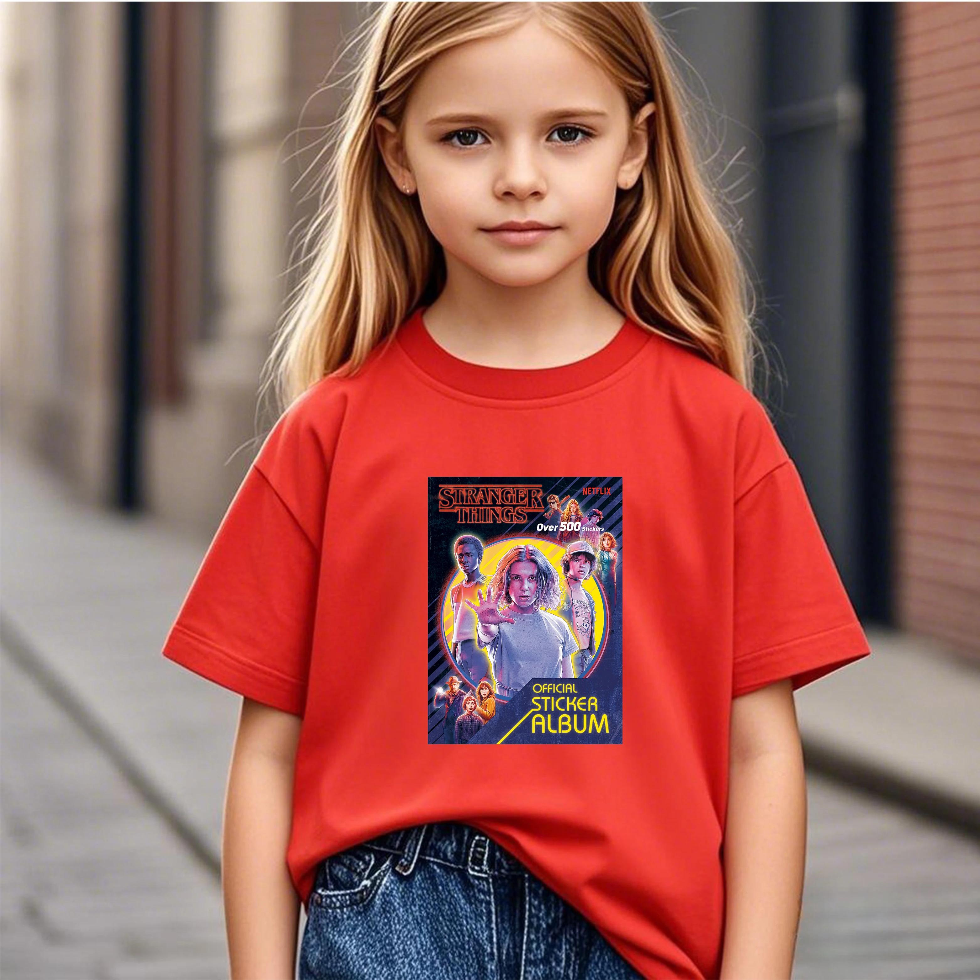 2026 Summer New Cartoon Print Short Sleeve Casual Top Fashion Streetwear for Boys and Girls 100