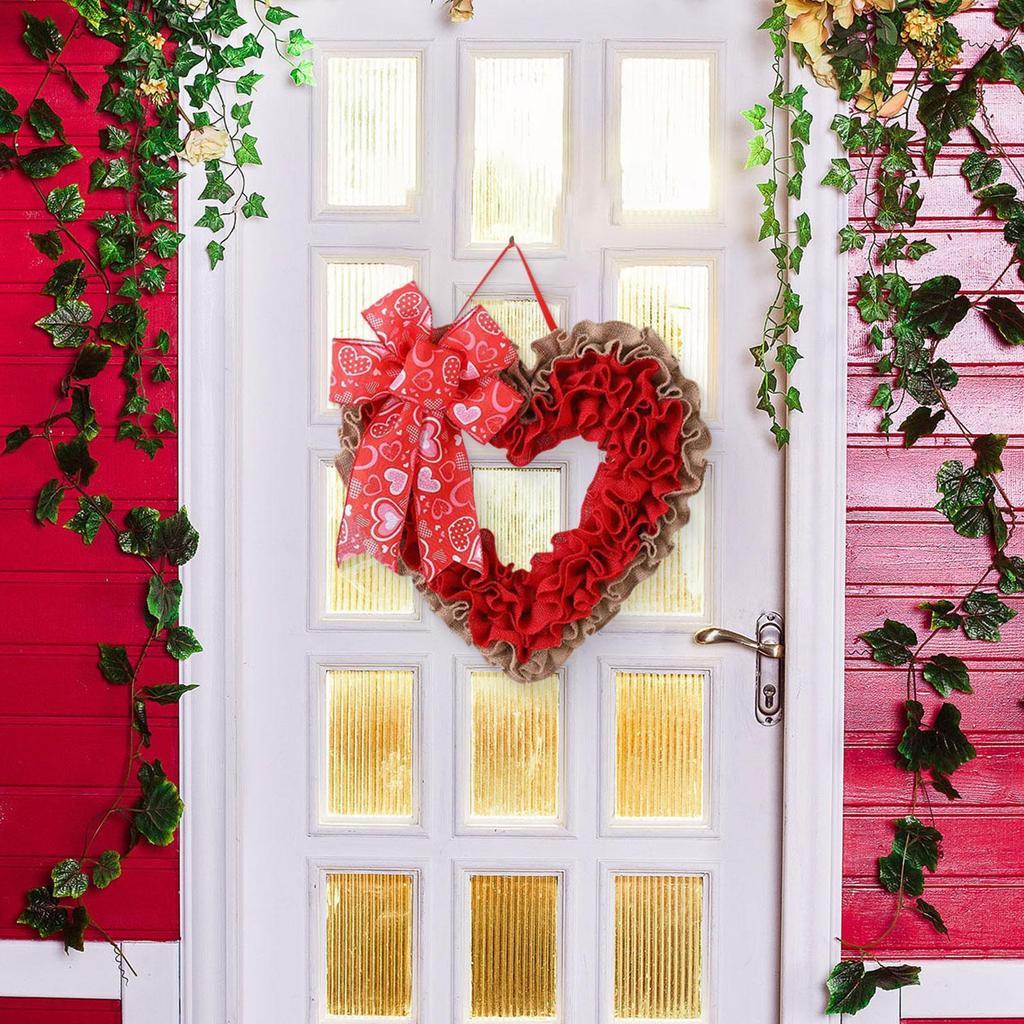Valentine Decorations Artificial Heart Wreath for Window Wall Front Door Indoor Outdoor Home Decor