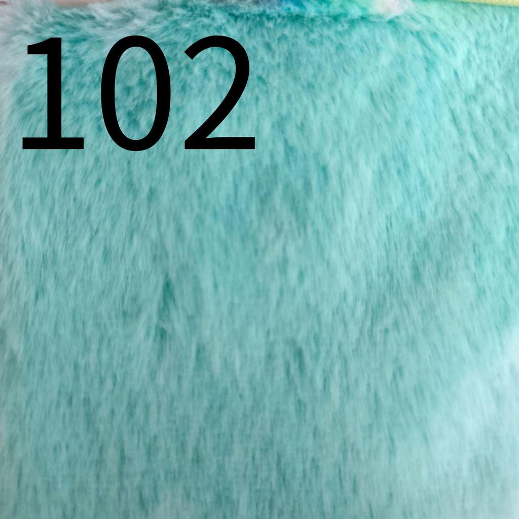 Colorful Tie-Dye Rabbit Fur Print Plush Fabric, 10mm - Ideal for Toy and Clothing Design
