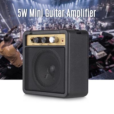 Mini amplificador de guitarra e alto-falante 5W com entrada de 6,35 mm e fone de ouvido de 1/4 de polegada