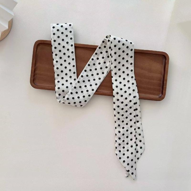 Polka Dot Long Scarf Korean Version Neck Scarf Hair Band Bag Wrap Ribbon Fashion Hair Accessories For Women Streetwear