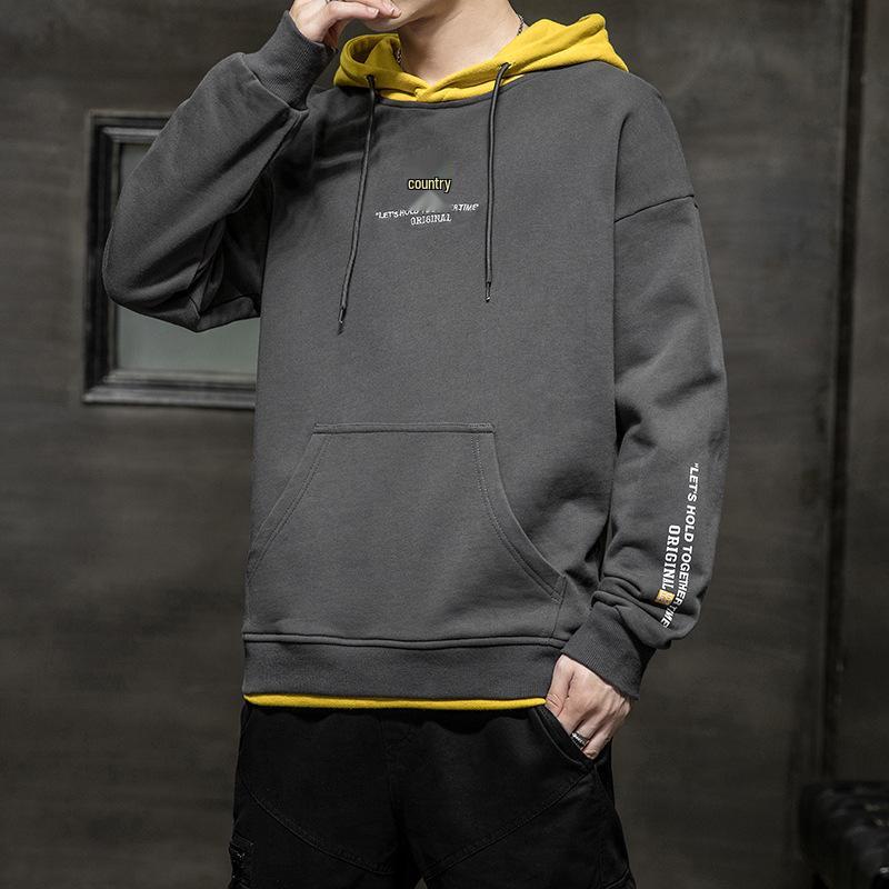 Men's Trendy Hooded Sweatshirt - Versatile & Loose Fit for Spring, Autumn & Winter