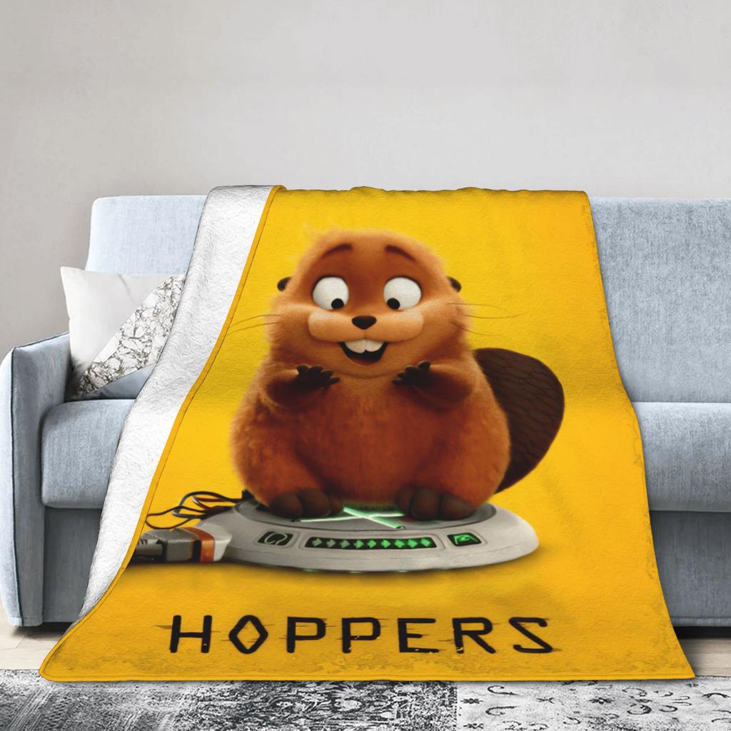 Hoppers Flannel Throw blanket blankets for Home Travel Super Warm Bedspread,