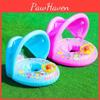 Comfortable Inflatable Baby Swim Ring With Sunshade For Kids Pool Fun And Safety