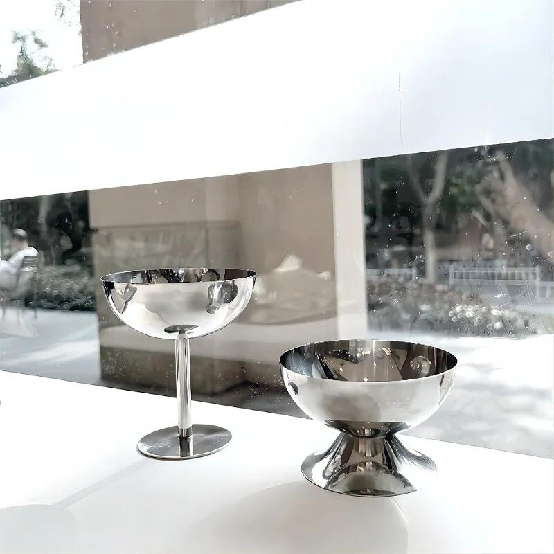 Stainless Steel Ice Cream Sundae Coup Dessert Cups Bowls Icecream Cup Serving