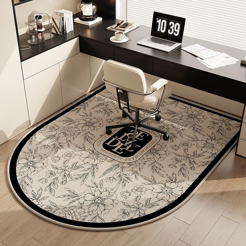 French Study Chair Floor Cushion Light Luxury High Feeling Bedroom Dressing Table Chair Protection Cushion Round Carpet