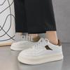 2025 Ulzzang White Sneakers: Thick-Soled, Casual Hong Kong & Harajuku Style Sports Shoes for Men