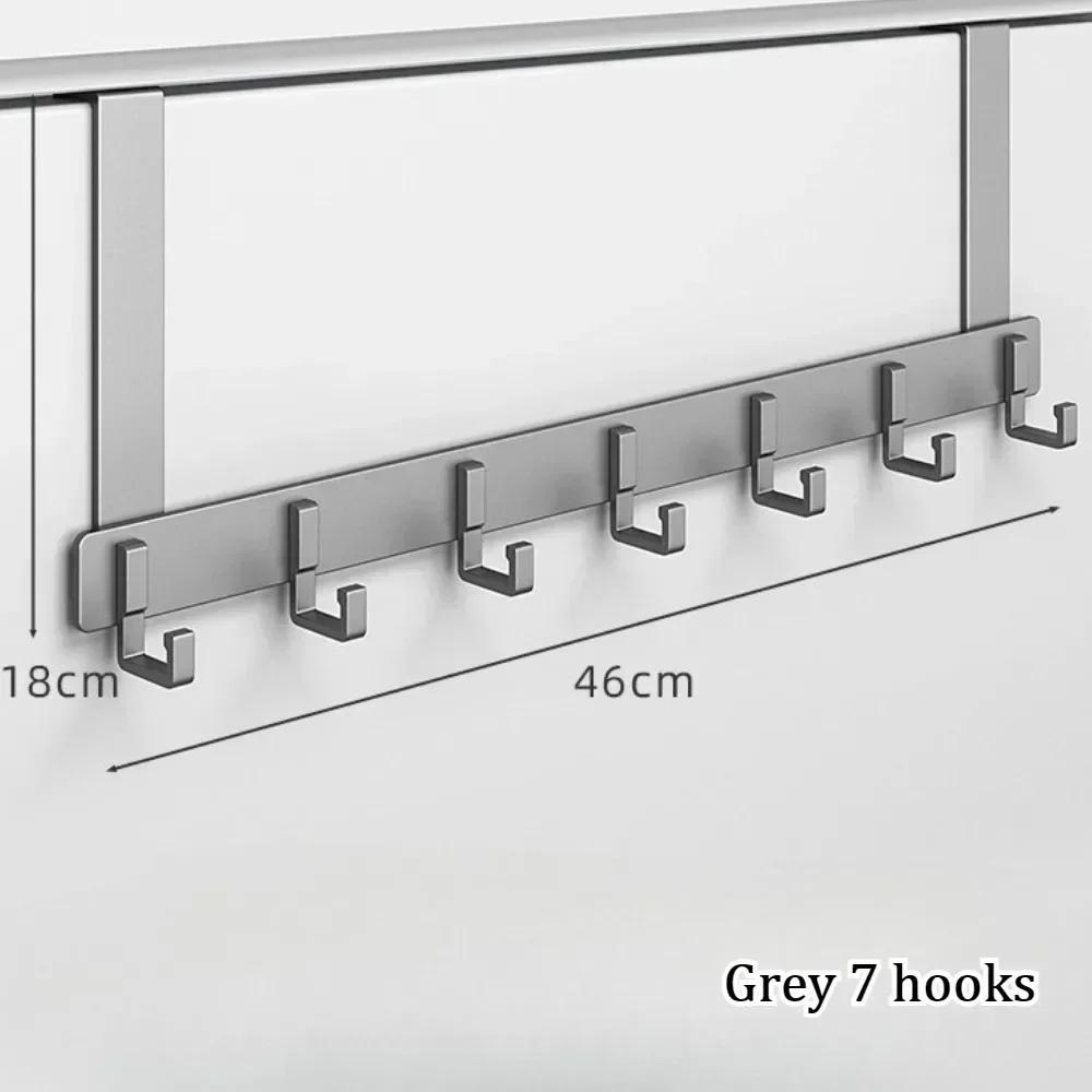 Hook Behind The Door Wall Mounted Hanging Clothes Storage Shelf No Punching Required Door Back Hooks Carbon Steel Storage Racks