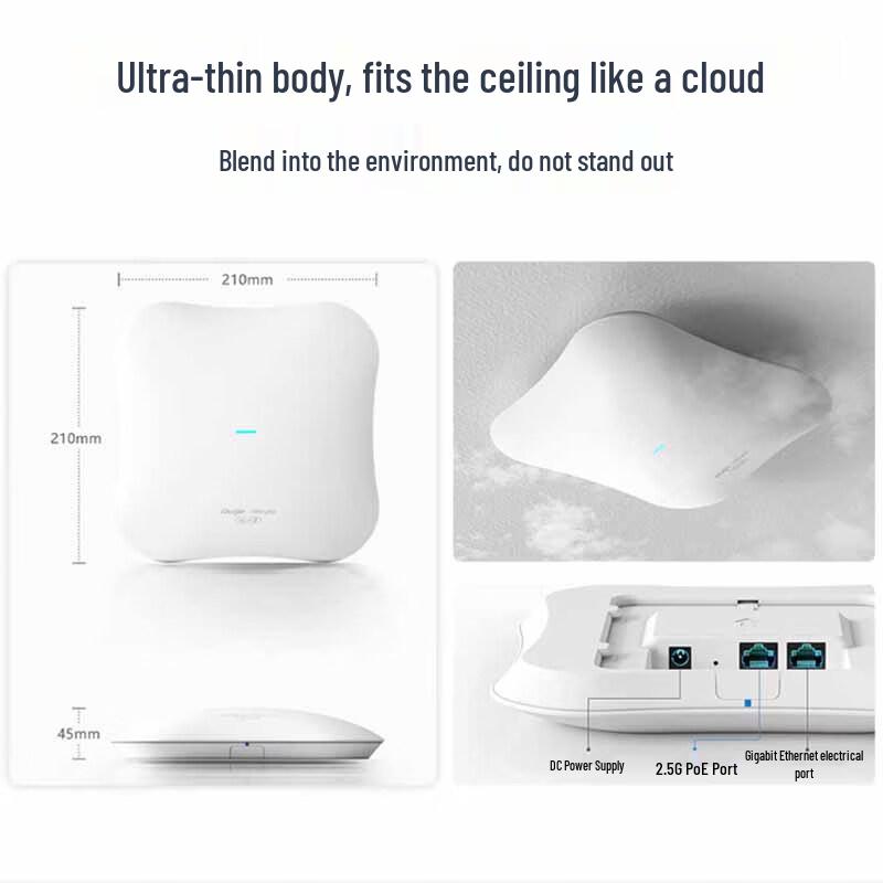 Ruijie WiFi 7 2.5G Ceiling Access Point (RG-RAP2271(MG)) (CN version)