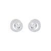 Generation Pierced Hoop Imitation Crystal Earrings Women Earrings Silver 5289026