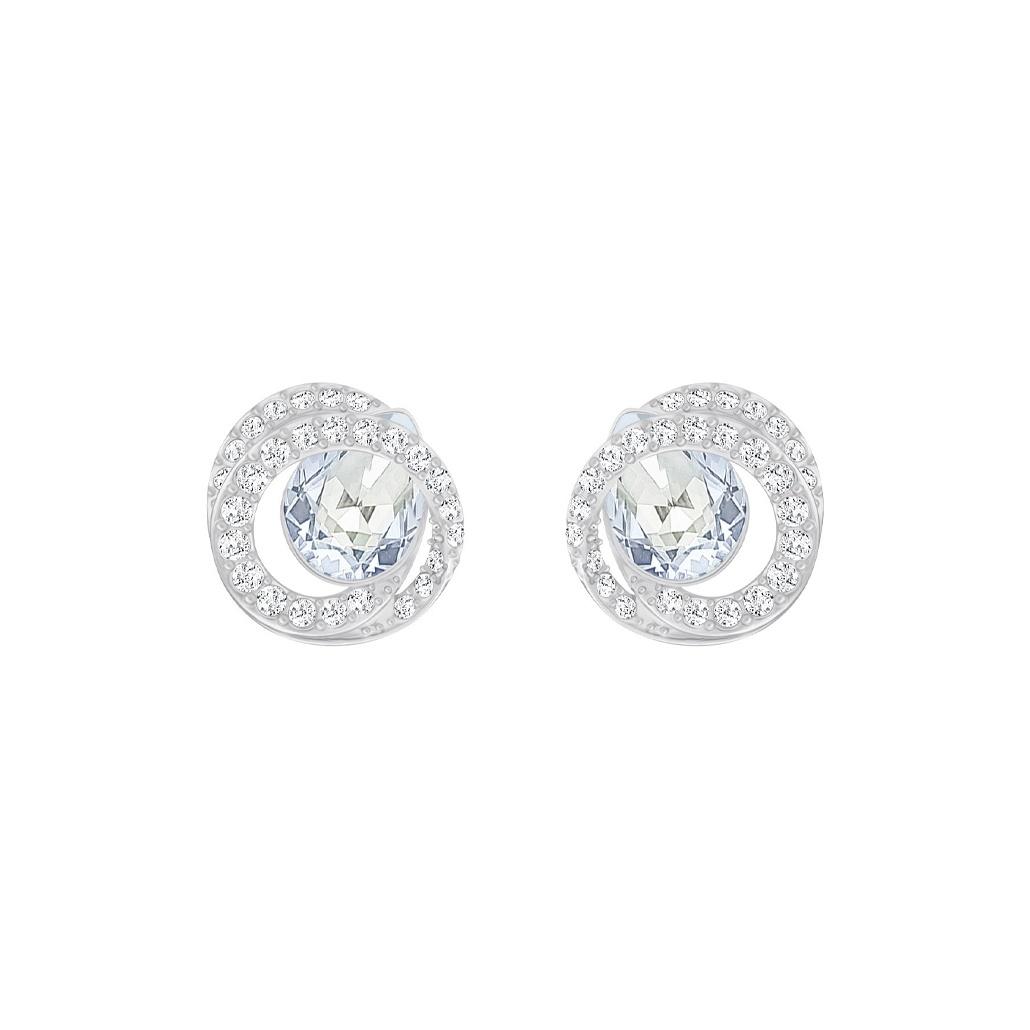 Swarovski Generation Pierced Hoop Imitation Crystal Earrings Women earrings Silver 5289026 Box (Random Color)