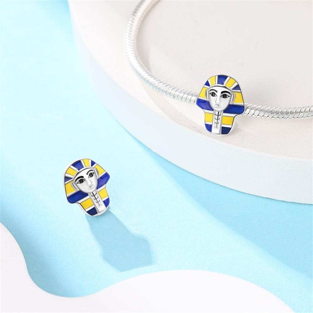 Charm Genuine Copper PharaohS Mask Bead Fits Bracelets DoItYourself Beautiful Gifts Women Delicate Jewellery Accessory