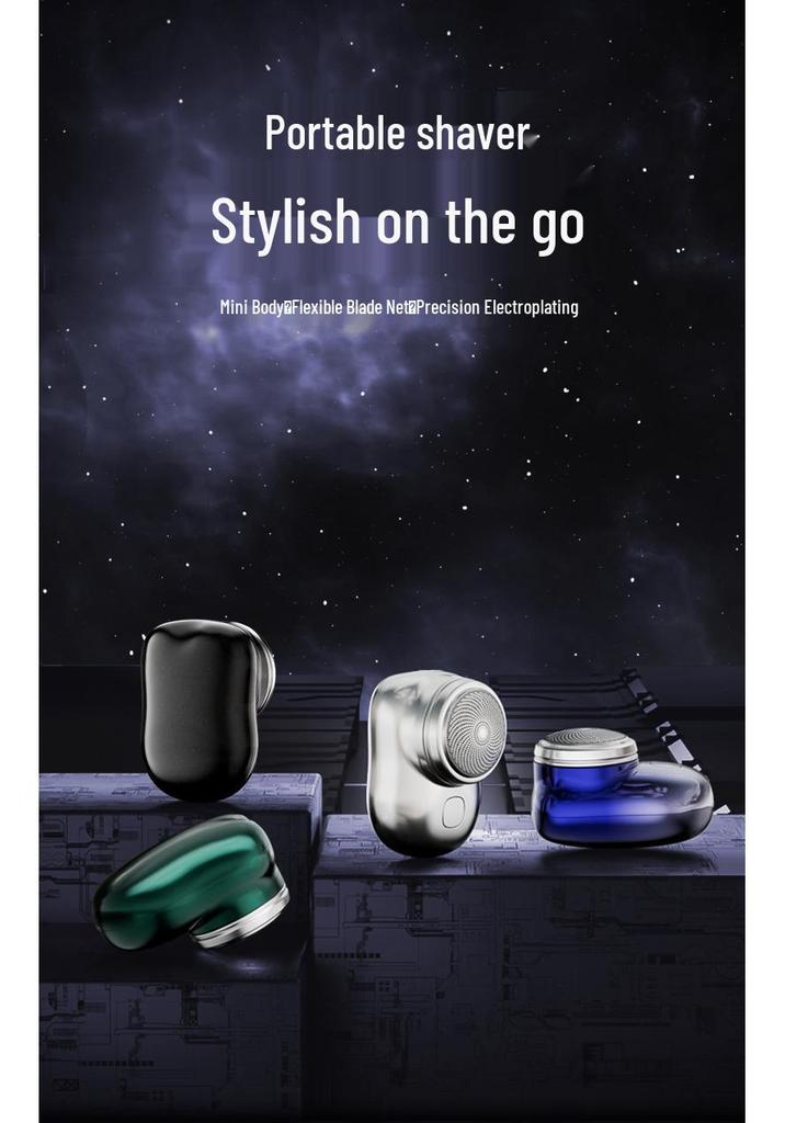 Portable Mini Electric Shaver - Rechargeable, Easy-to-Clean Razor with Long Battery Life for Men