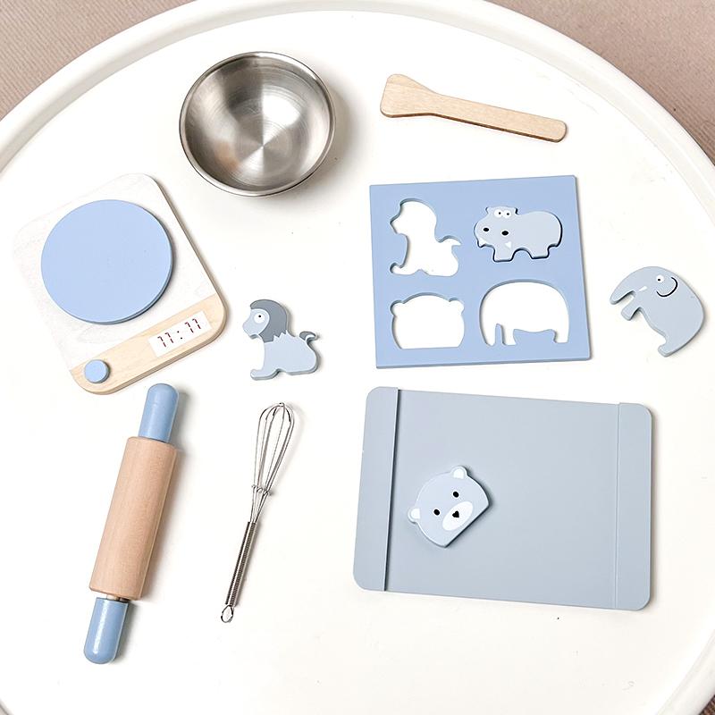 Wooden Play House Baked Cookie Toys Simulation As Chef Play House Game Parent-Child Interactive Simulation Making Cookie Games