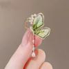 Pinkdudu Koreańska Zielona Broszka Motyl Romantyczna Luksusowa Kreatywna Fioletowa Żywica Metalowa Broszka Pins dla Kobiet Biżuteria