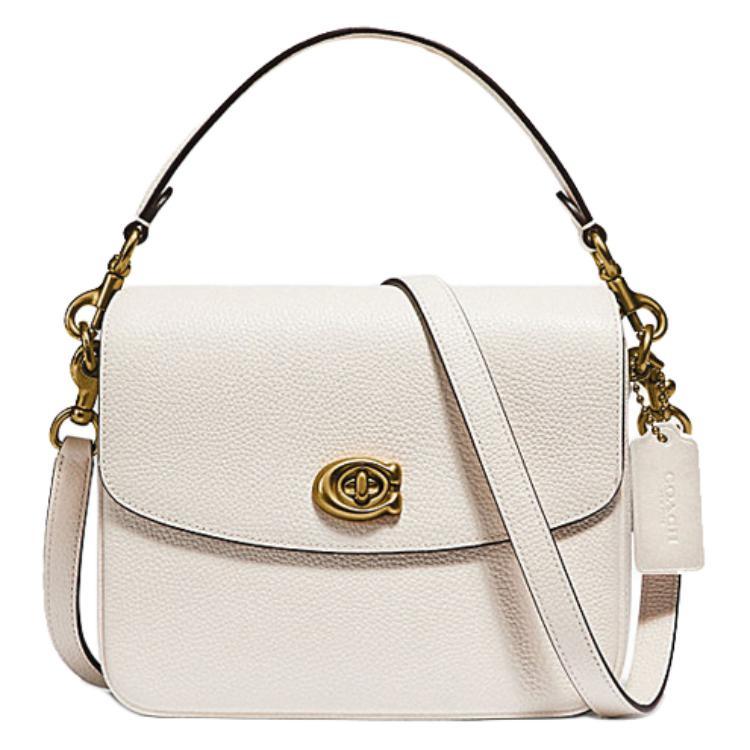 Coach Cassie Pebbled Leather Messenger Bag , Shoulder Bag , Crossbody Bag , Handbag Small Women's White (Unisex) Handbags 88346 B4HA