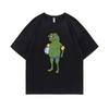Funny Frog Pepe Swimming In Shorts Graphic Tshirt Unisex Women Casual Loose Crewneck T Shirts Male High Quality Oversized Tshirt