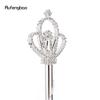 Corona in Lega di Diamante Bianco Bacchette Fatate Bacchette da Principessa per Bambina Bacchetta da Angelo per Bambini 47cm