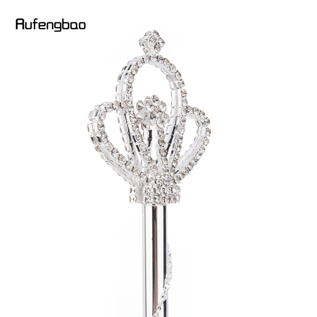 Corona in Lega di Diamante Bianco Bacchette Fatate Bacchette da Principessa per Bambina Bacchetta da Angelo per Bambini 47cm