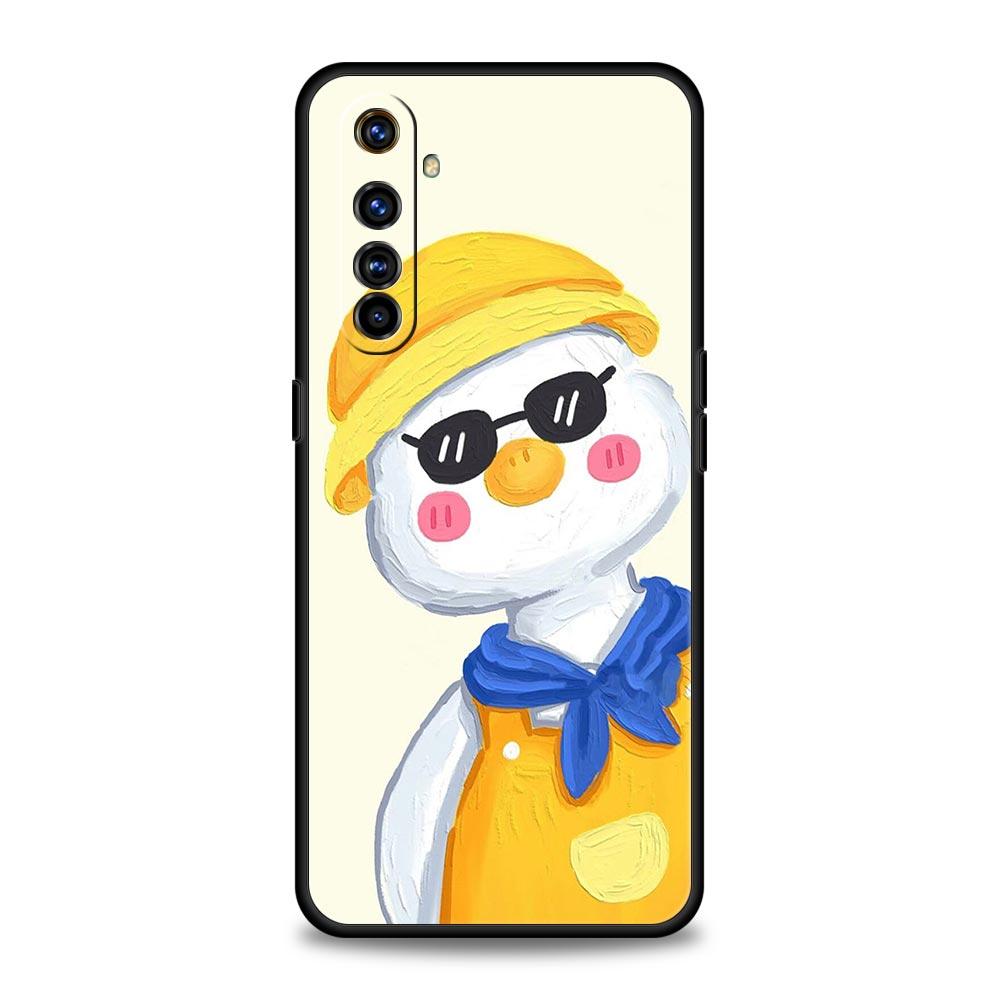 For Realme GT Neo 2 3 3T 5 Case For Realme 12 11 5G 10 9 8 5G 7 6 GT5 GT3 GT2 Pro Plus C21 C11 C25 Cover Cartoon Duck Goose Game