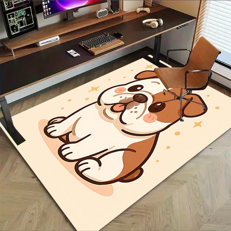 1PC Bulldog Pet Anti-slip Carpet, Suitable for Office, Bedroomand Playrooms. It Can Also Be Used As a Sofa Footrest cover-R32