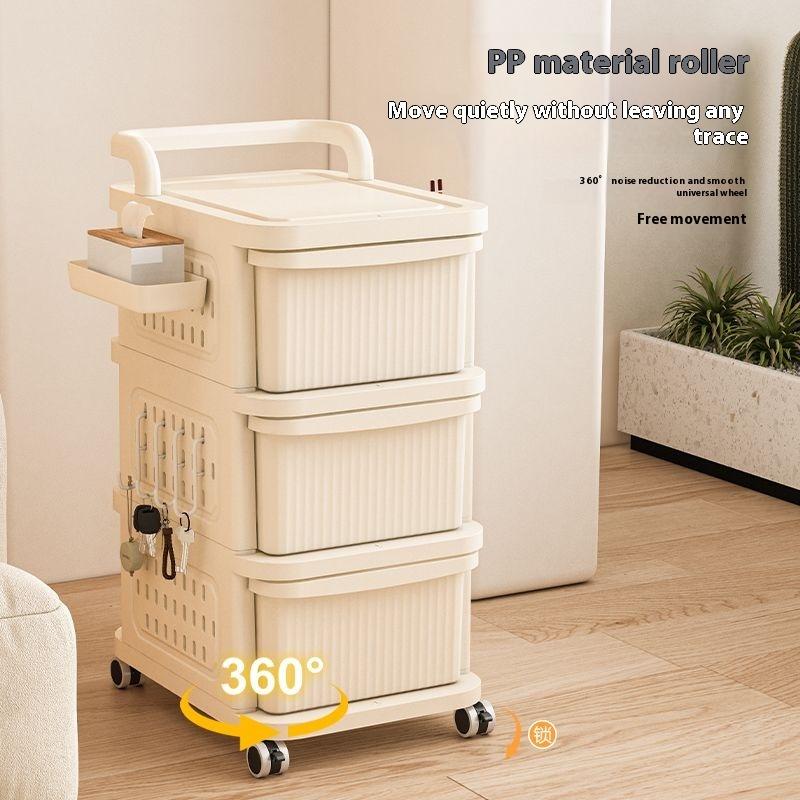 Household Pegboard Plastic Trolley Drawer Snack Toy Cabinet Living Room Bedroom Study Multi-Layer Storage Cabinet