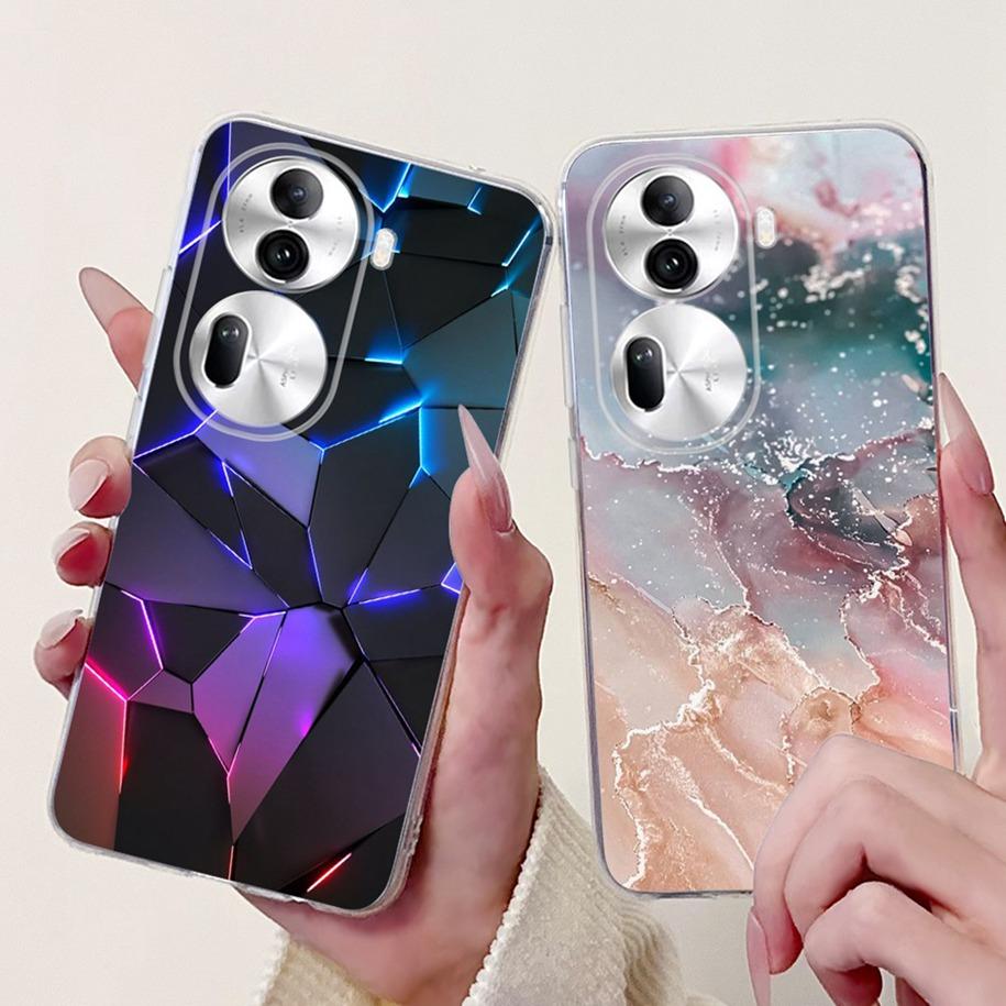 For OPPO Reno 11 Pro 5G Case CPH2607 New Fashion Flower Butterfly Silicone Clear Soft Phone Case On OPPO Reno11 5G CPH2599 Funda