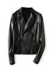 JINLUN Leather Rider Lambskin Genuine Leather Coat Women's Jacket, Leather,