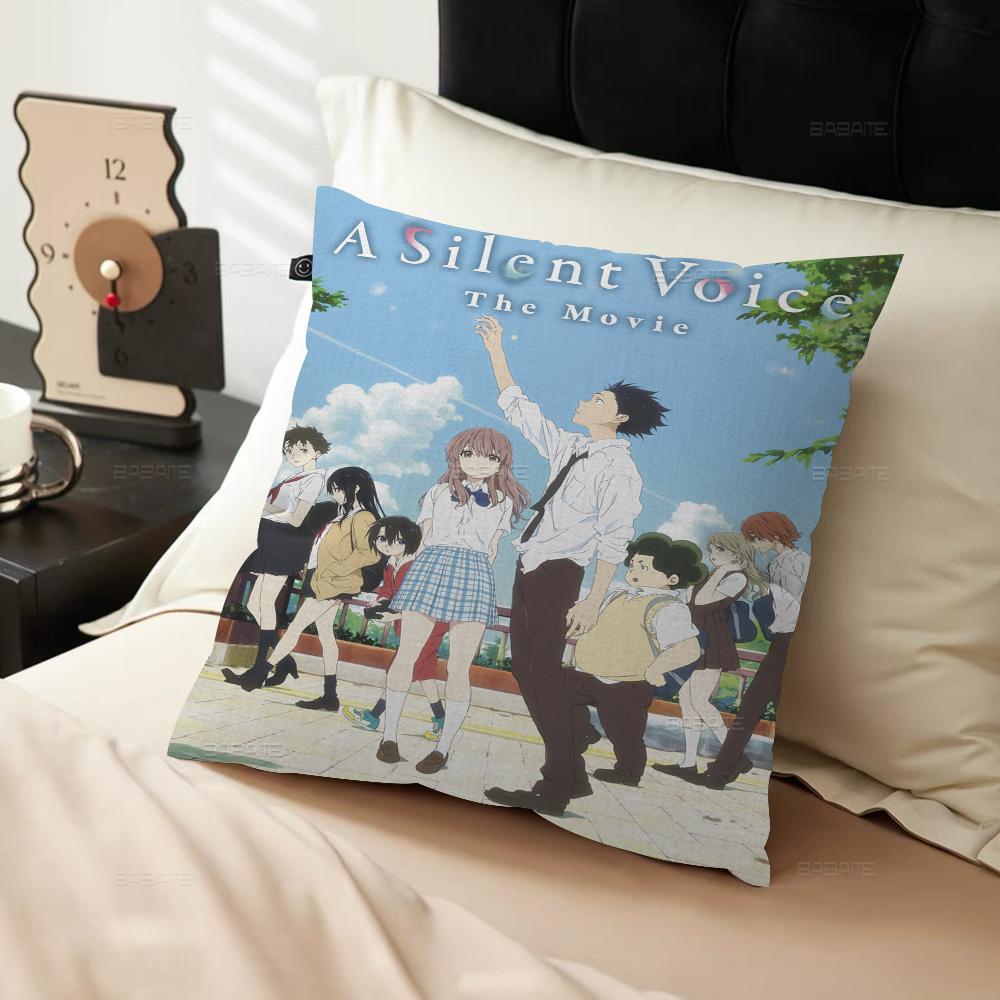 A Silent Voice Pillow Anime Pillow Sofa Bed Head Pillow Cover Cushion Cover 45x45 Cm Fashion